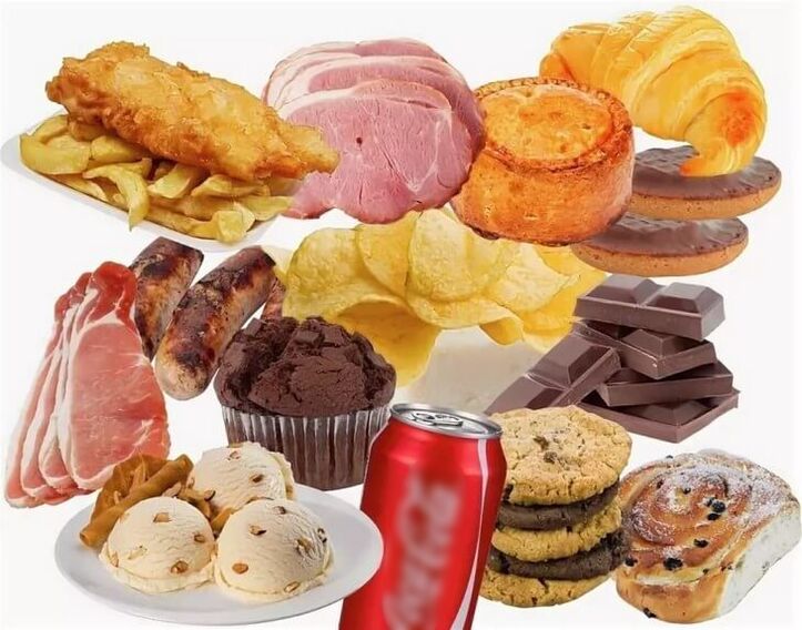 Harmful food prohibited during the weight loss process